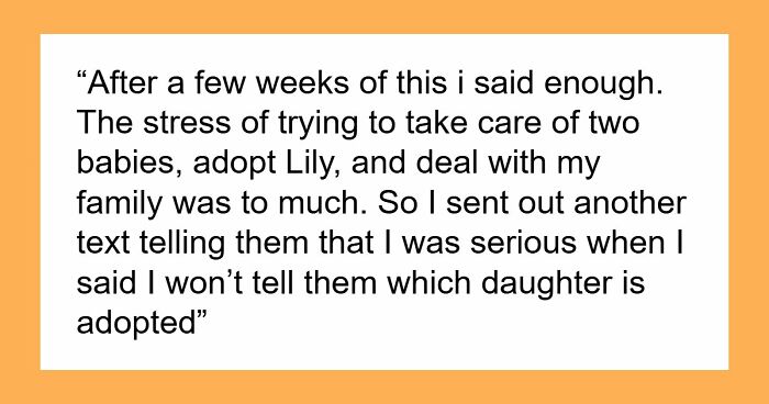 Lady Threatens To Cut Off Fam Over Their Insistence On Knowing Which Baby Girl She Adopted