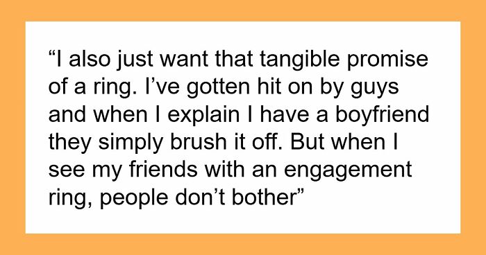 Guy Says “No Degree, No Ring,” Annoyed GF Just Wants The Promise That Their Relationship Is Solid