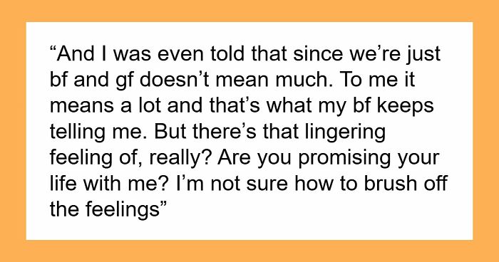 Guy Says “No Degree, No Ring,” Annoyed GF Just Wants The Promise That Their Relationship Is Solid