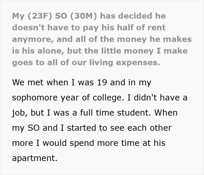 Guy Treats GF As A Free Maid And Won't Pay Rent As He "Funded" The Relationship Before Guy Treats GF As A Free Maid And Won't Pay Rent As He "Funded" The Relationship Before