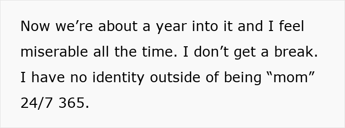 Text about feeling lost and trapped as a SAHM with traditional values