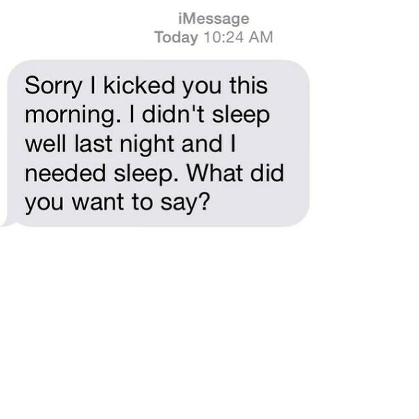 Apology text for kicking partner with explanation in relationship texts