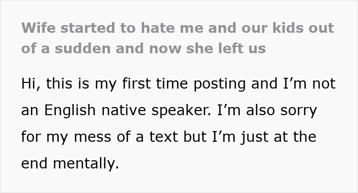 Guy At A Loss After Wife Leaves Him And His Kids, She Ends Up With A Shocking Diagnosis Guy At A Loss After Wife Leaves Him And His Kids, She Ends Up With A Shocking Diagnosis