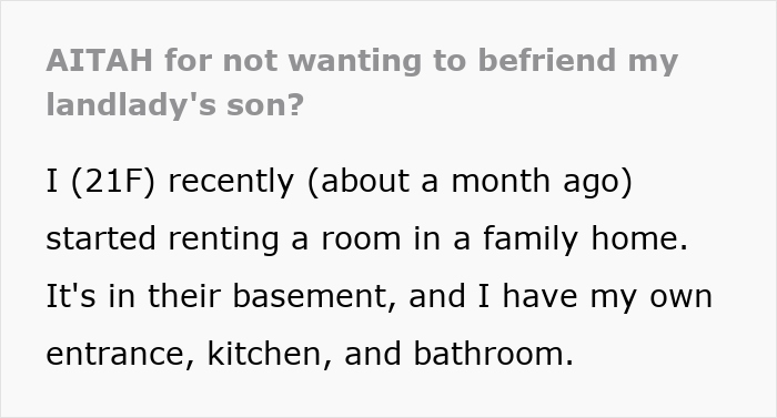 Landlady Wants 21YO Tenant To Be Besties With Her Teen, Gets Dramatic As Tenant Says, "No, Thanks"