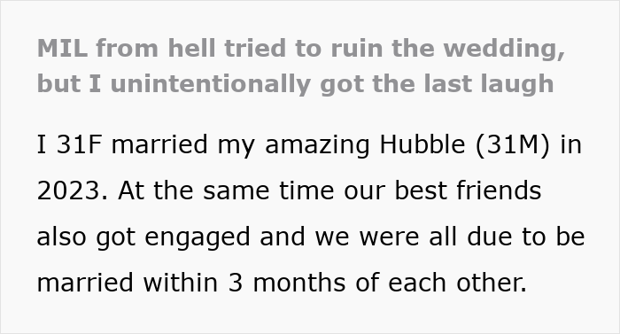 Text excerpt about wedding and marriage planning with MIL issues Text excerpt about wedding and marriage planning with MIL issues