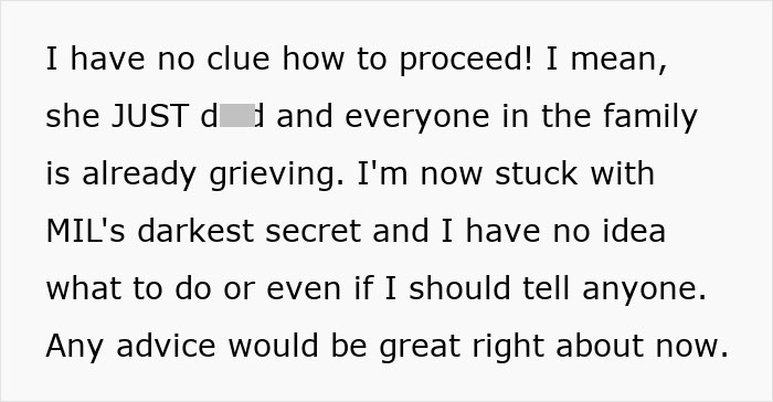 &ldquo;Stuck With MIL's Darkest Secret&rdquo;: Woman Goes Through Late MIL&rsquo;s Stuff, Finds Out Something She Shouldn&rsquo;t Have