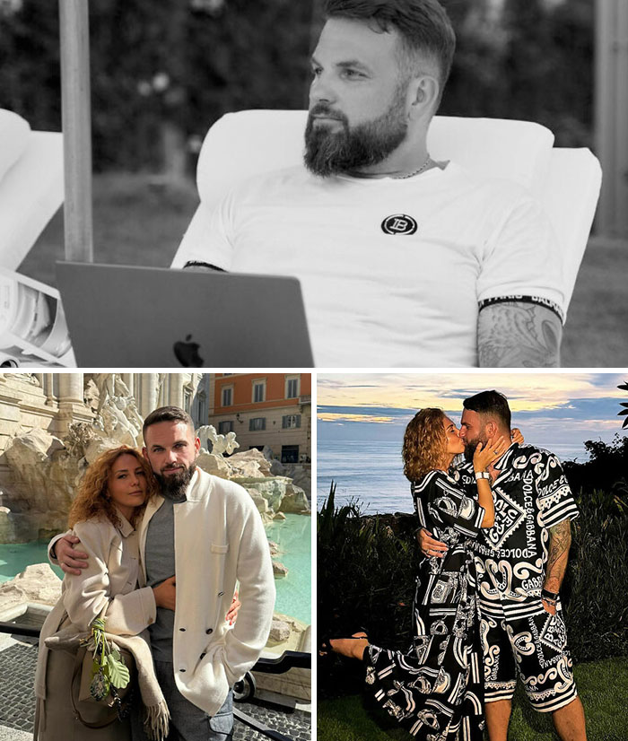 Portraits of crypto millionaire in color and black and white