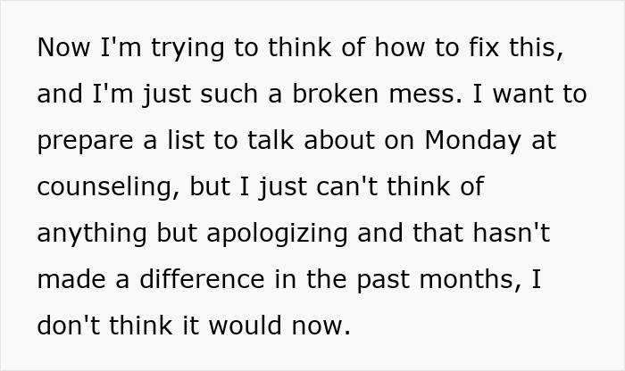 Text expressing regret and struggle to fix marriage after paternity test demand Text expressing regret and struggle to fix marriage after paternity test demand