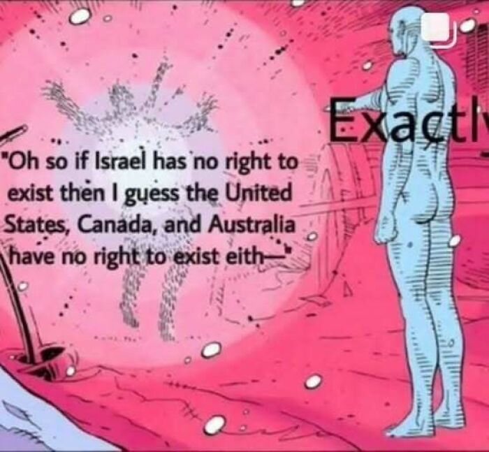 Comic panel about Israel and rights to exist including other countries