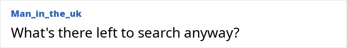 Comment questioning what is left to search in missing child case