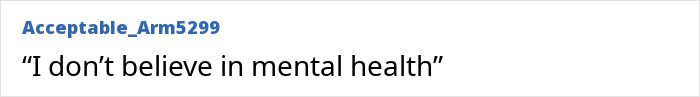 Boss statement denying belief in mental health issues