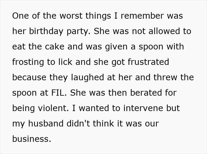 Text recalling MIL's birthday party frustrations in wedding conflict