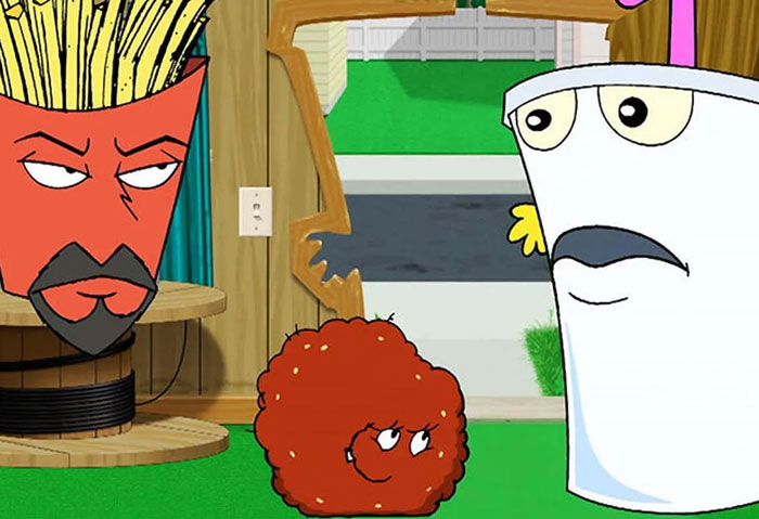 Animated characters from Adult Swim show for PR fail example