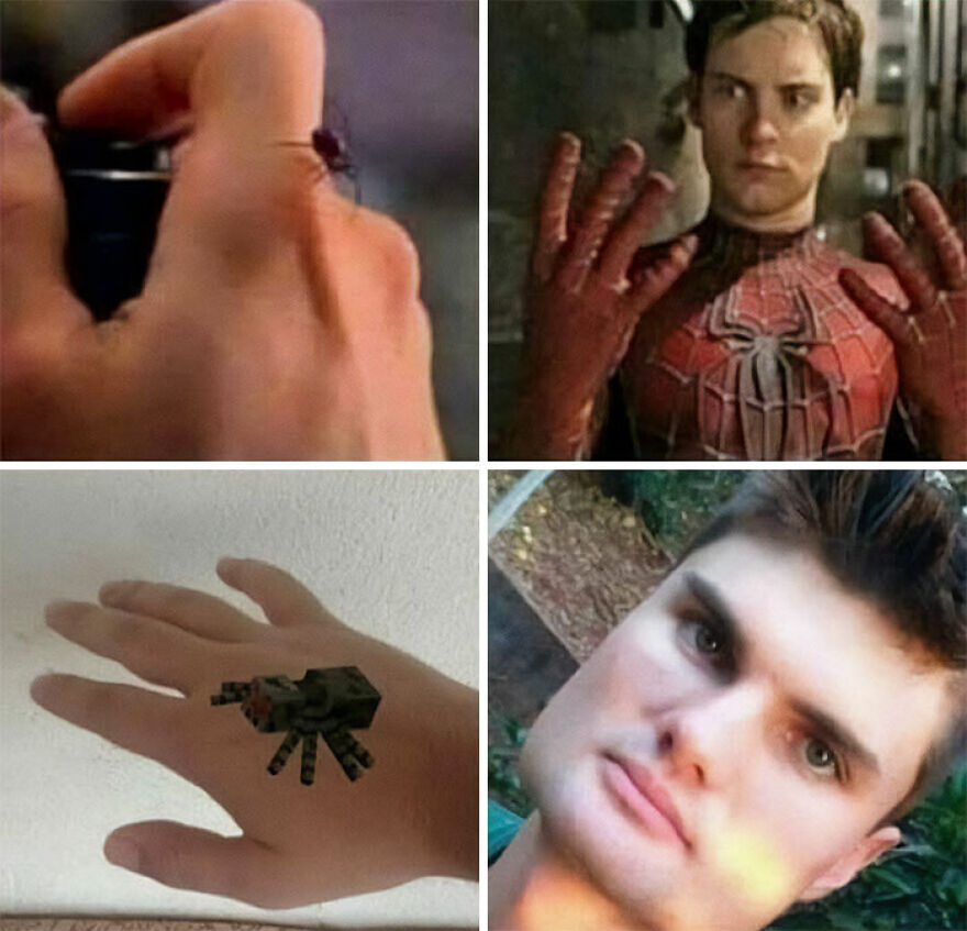 Spider-Man transformation meme with unhinged posts humor