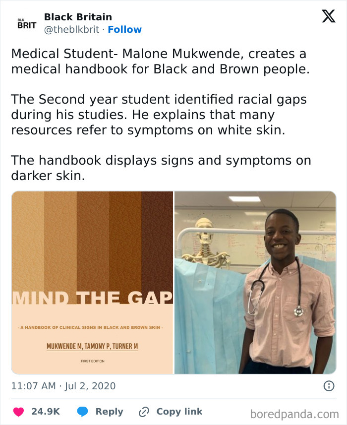 A medical student created a medical handbook addressing racial gaps in dermatology, demonstrating doctors awesome sense of humor.