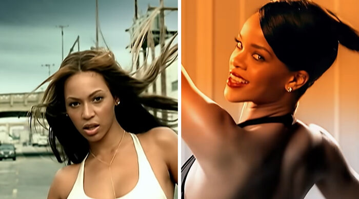 Beyoncé and Rihanna, two iconic music artists, side-by-side. Compare your taste in music with this quiz!