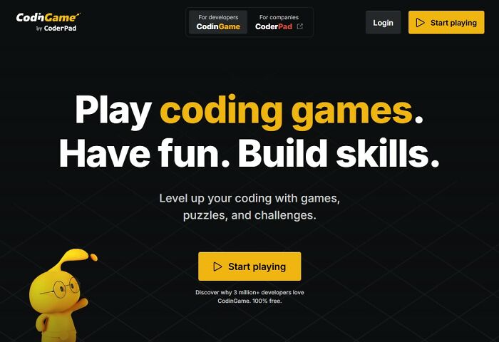 CodinGame, one of the most interesting websites, offers coding games and challenges. Play and build skills with coding.