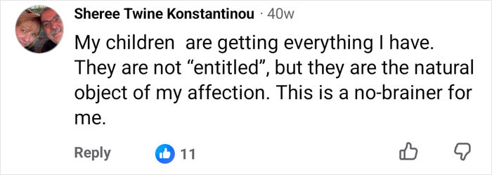 Comment on children receiving everything parents have in inheritance discussion Comment on children receiving everything parents have in inheritance discussion