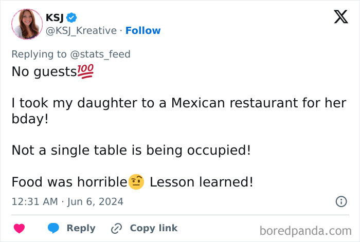 Empty Mexican restaurant with no guests is a restaurant red flag