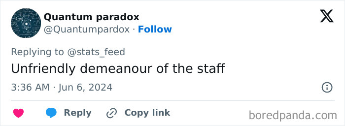 Unfriendly staff behavior as a restaurant red flag