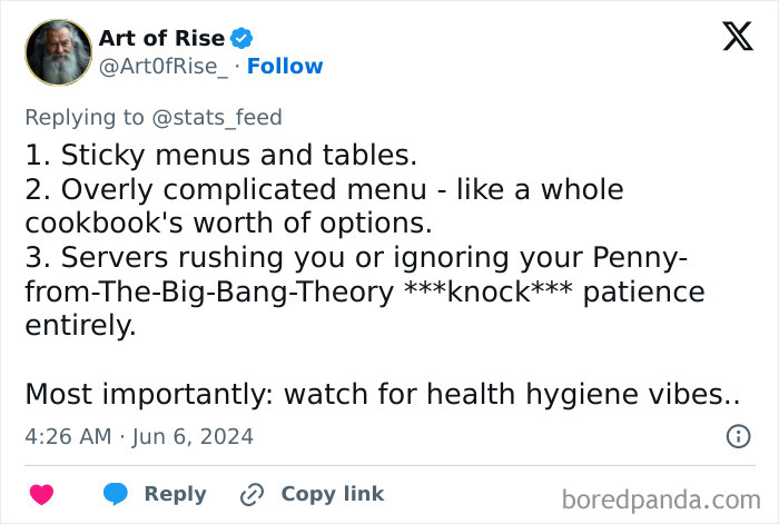 Restaurant red flags sticky menus and poor health hygiene tips