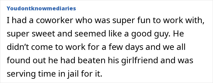 Coworker jailed for domestic violence revealed in office drama