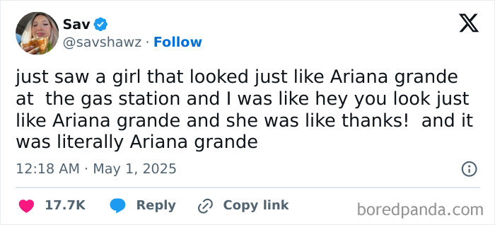 Funny fail story of mistaking Ariana Grande lookalike for the real singer