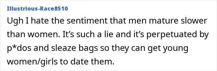 A text post from Illustrious-Race8510 about the Lola Young cheating story, discussing the sentiment of male maturity.