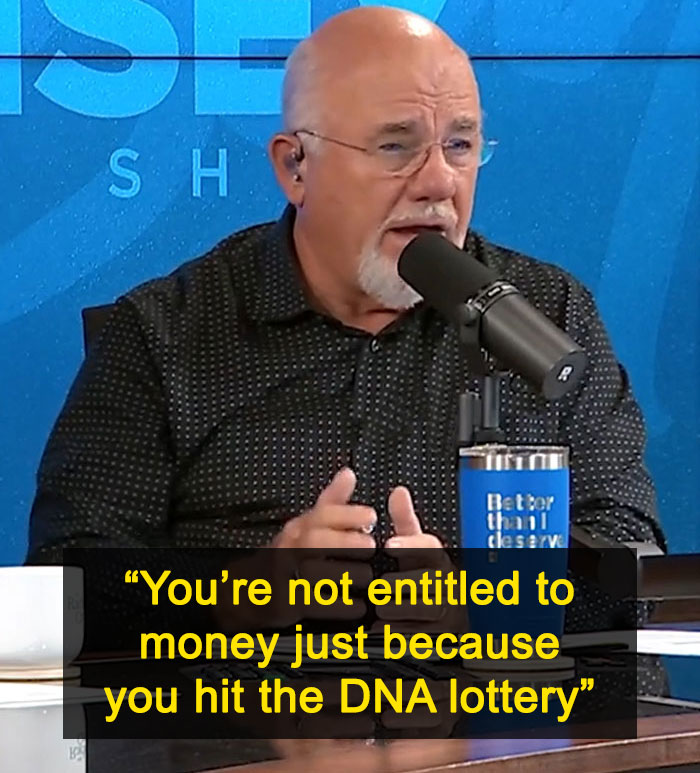 Dave Ramsey discussing entitlement and DNA lottery on radio show Dave Ramsey discussing entitlement and DNA lottery on radio show
