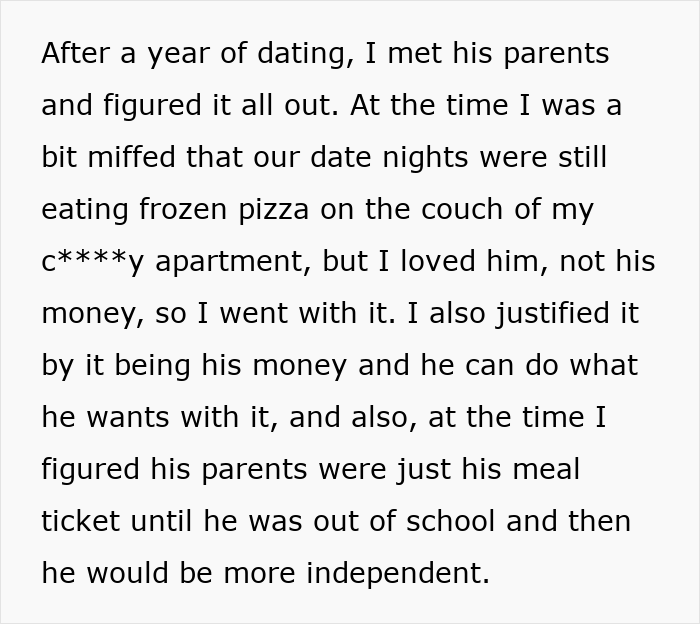 Text excerpt about girlfriend realizing boyfriend's wealthy background and dating dynamics Text excerpt about girlfriend realizing boyfriend's wealthy background and dating dynamics