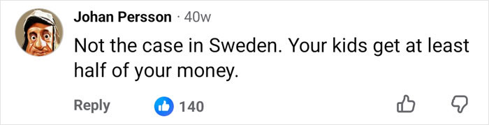 Comment on Sweden's inheritance laws for kids Comment on Sweden's inheritance laws for kids