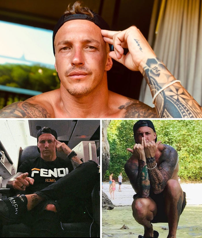 Portraits of a tattooed man highlighting tragic stories of crypto millionaires