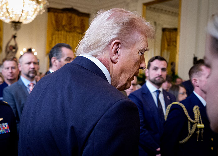 President Trump in crowd at formal indoor event President Trump in crowd at formal indoor event