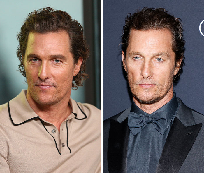 Before and after photos of Matthew McConaughey, male celebs looking unrecognizable