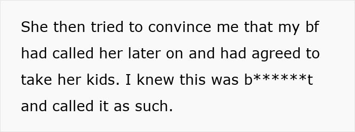 Text about confrontation over kids and misunderstanding in entitlement situation Text about confrontation over kids and misunderstanding in entitlement situation