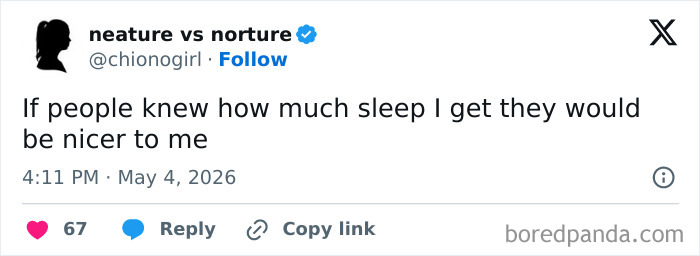 Parenting confession about people being nicer if they knew how little sleep a parent gets