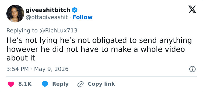 Tweet discussing video response in James Charles Spirit Airlines scandal