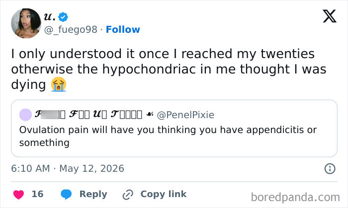 Understanding ovulation pain late due to hypochondria