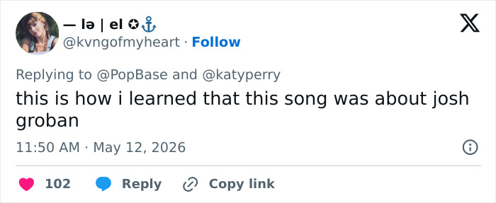 Katy Perry’s Snarky Comment On Ex Josh Groban’s Engagement Starts Frenzy: “The Queen Of Being Relatable” Katy Perry’s Snarky Comment On Ex Josh Groban’s Engagement Starts Frenzy: “The Queen Of Being Relatable”