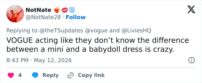 Vogue Dragged Into Fresh Chaos Over Taylor Swift Article Linking Celebs To Babydoll Dress Trend