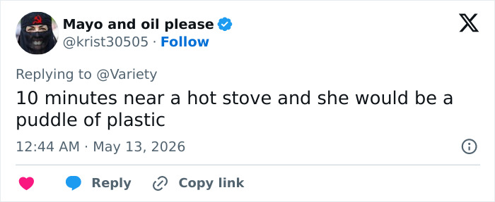 A Twitter screenshot from May 13, 2026, where a user with a hammer and sickle avatar comments on Boomers stealing the show. A Twitter screenshot from May 13, 2026, where a user with a hammer and sickle avatar comments on Boomers stealing the show.