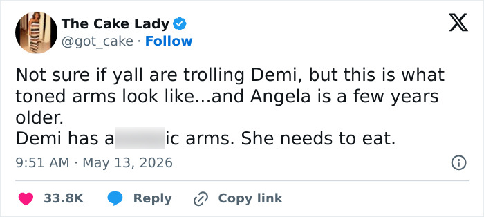 After Demi Moore’s “Toned Arms” Headline Scandal, Netizens Share Stars With Actual Toned Arms After Demi Moore’s “Toned Arms” Headline Scandal, Netizens Share Stars With Actual Toned Arms