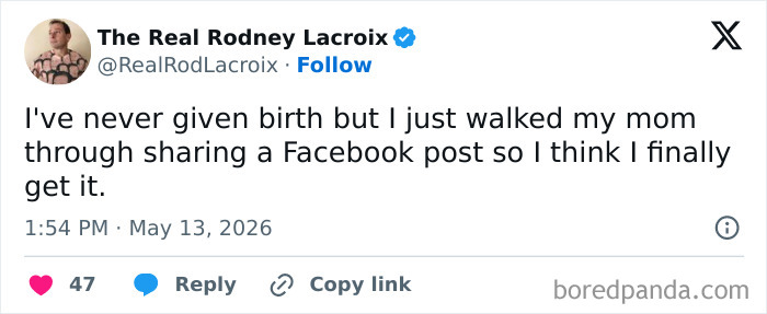 Parenting relatable moment sharing Facebook post with mom tweet