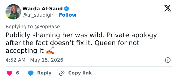 Tweet praising woman for rejecting apology in James Charles' scandal