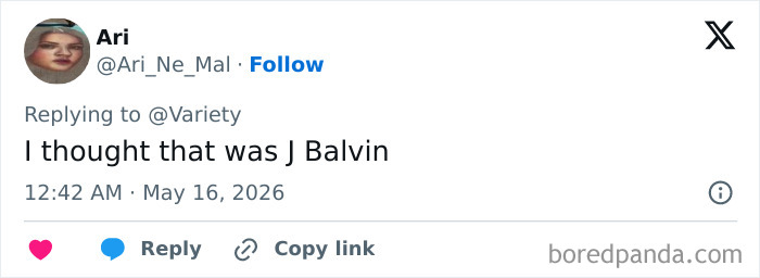 Tweet mistaking John Travolta's new look for J Balvin