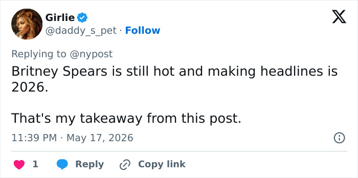Tweet praising Britney Spears still making headlines in 2026