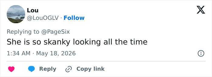 Tweet criticizing Britney Spears' appearance