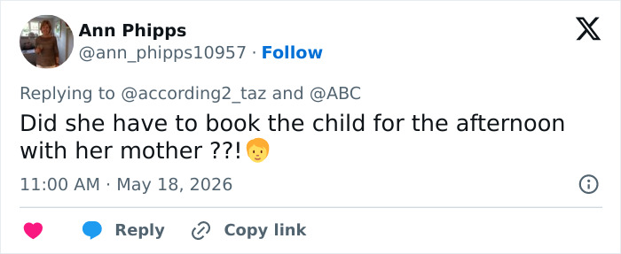 Tweet questioning child's scheduling amid Meghan Markle scrutiny