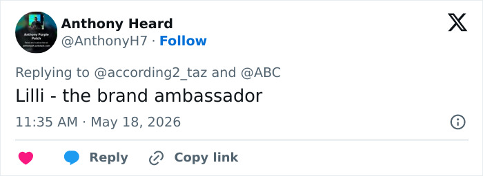 Tweet mentioning Lilibet as brand ambassador in Meghan Markle scrutiny