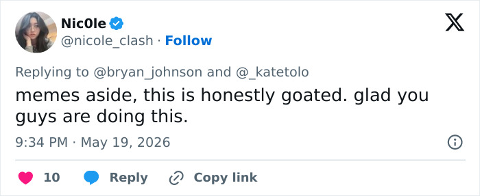 Supportive tweet about extreme human experiment for women's health